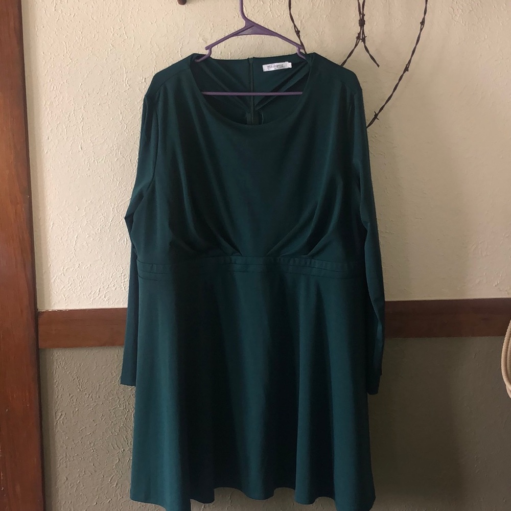 Plus Size Dark Green Dress